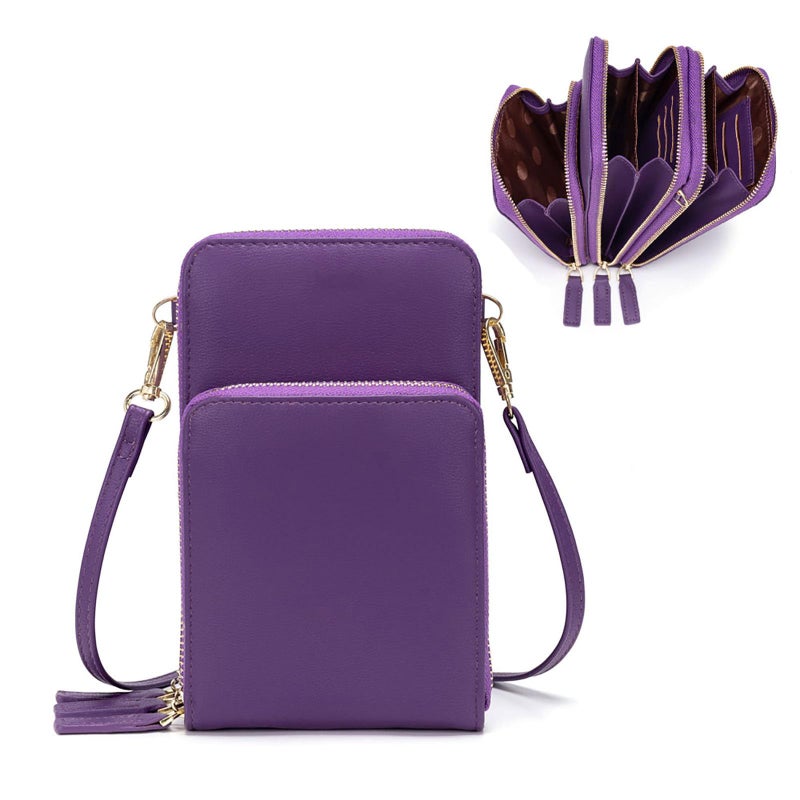 My Friday myfriday Small Crossbody Cell Phone Bag for Women, Mini Over Shoulder Handbag Purse with Credit Card Slots - Image 1